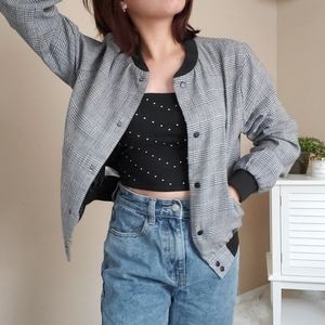 Houndstooth Bomber Jacket from Shinestar